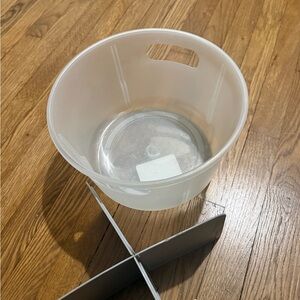 Madesmart convertible Clear Plastic Bucket round target